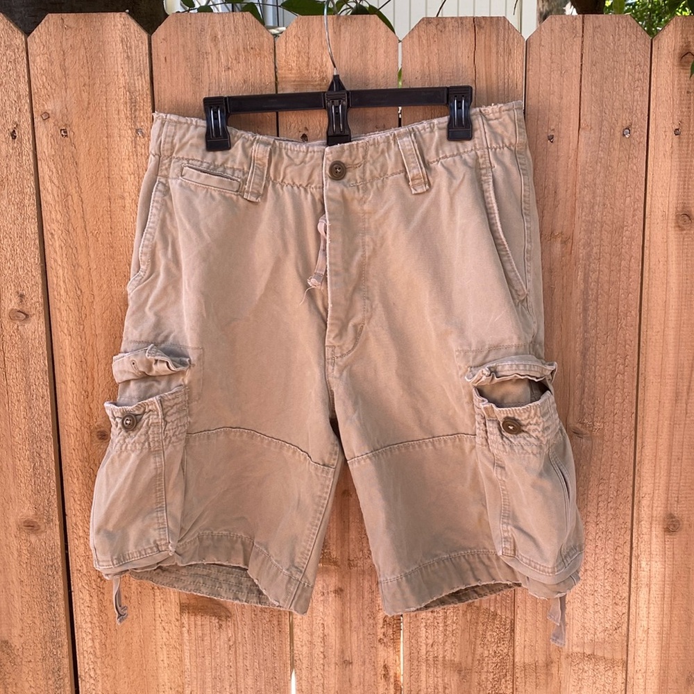 Vtg Abercrombie & Fitch Shorts Mens 30 Cargo Y2K Heavy Baggy Distressed Military